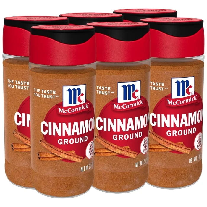 McCormick Ground Cinnamon, pack of six shaker bottles